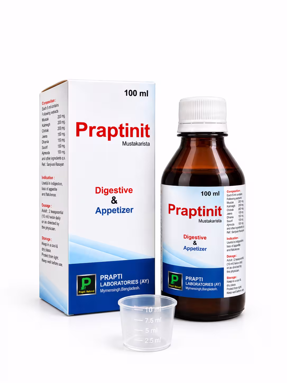 প্রাপ্তিনিট (Praptinit) 100 ml Ayurvedic Syrup - Prapti Laboratories AYU